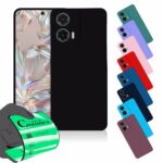 Capa Capinha Anti Shock Aveludada + Película Para Moto G53 G53 5G