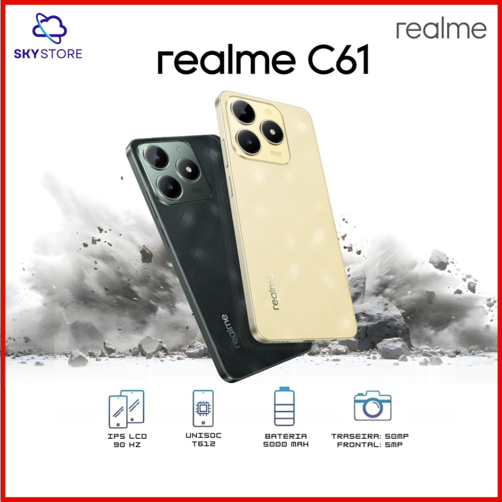 Celular Smartphone Realme C61 4G (Versão Global) (NOVO/LACRADO)