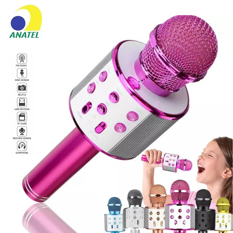 Microfone de Brinquedo para Crianças | Karaoke Sem Fio | Bluetooth | Presente Divertido