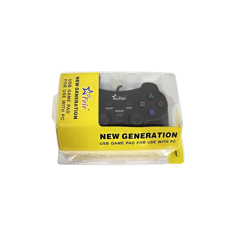 Controle Feir FR-202 PC Dualshock Analógico - Preto
