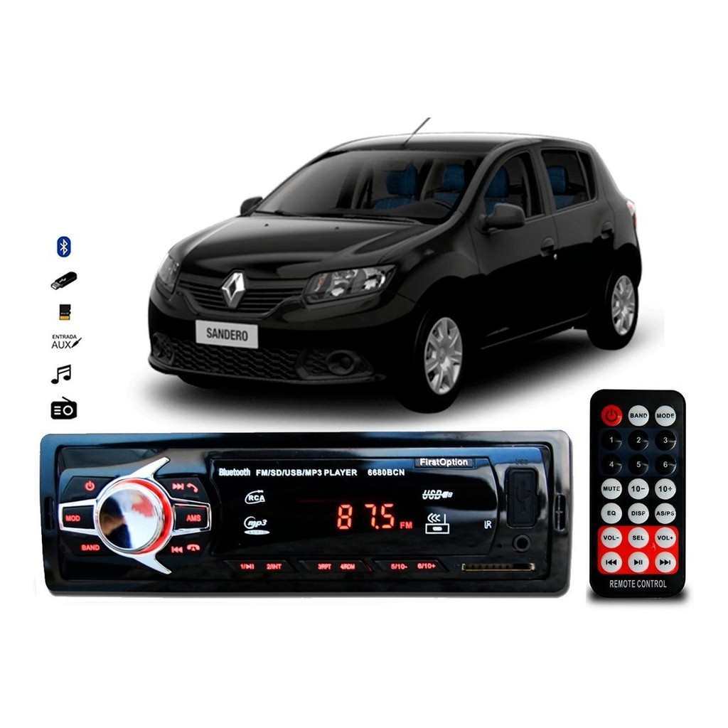 Aparelho Som Mp3 Renault Sandero Bluetooth Pendrive Rádio