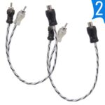 Par de Cabos Injetado Blindado Y 1 Fêmea 2 Macho para Módulo Som Automotivo Para Carro