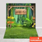 Fundo Fotográfico Pet Shop Safári Em Tecido 1,20x1,70m - PET-67