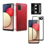 KIt Pelicula Vidro 3D/9D Samsung(A02/A02s/a03 core/A03s)+ Capa Capinha Anti Shoc+Pelicula Camera 3D