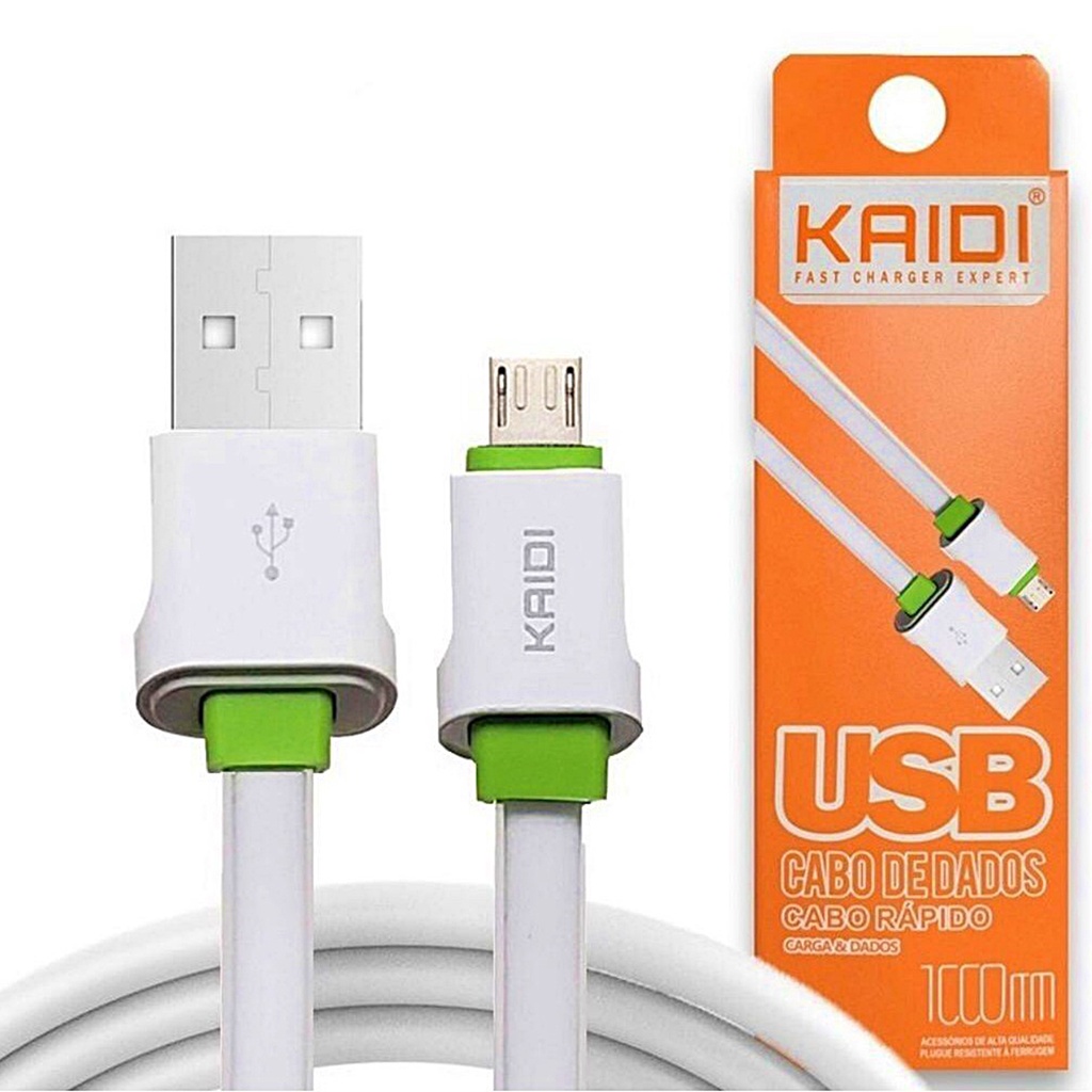 Cabo Turbo Rápido Reforçado Kaidi V8 / TIPO C / LIGHTINING / 100% original
