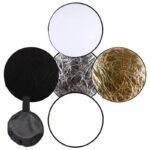 Refletor Redondo De Claro 2 Em 1 Multi-Disc Com Bolsa Portátil Dobrável/Branco/Dourado/Prata Para Estúdio De Fotografia
