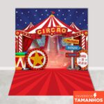 Fundo Fotográfico Pet Cenário Circo Painel Em Tecido Sublimado 1,20x1,70m - PET-65