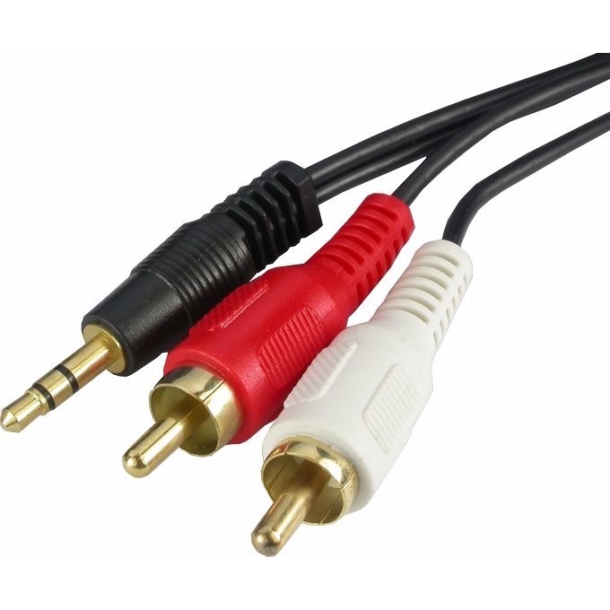 Cabo P2 Rca Para Audio 1,5 Metros Para Caixa de Som Pc Notebook Tv Celular e Amplificador