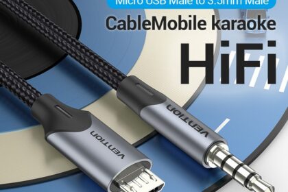 VENTION Cabo de áudio de 3,5 mm Micro USB macho para macho para placa de som, microfone e qualidade de som Hi-Fi