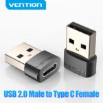 VENTION OTG USB-A Para Porta Adaptador Tipo C 3A 480Mbps iPhone Série 12 Cabo De Carregamento PD