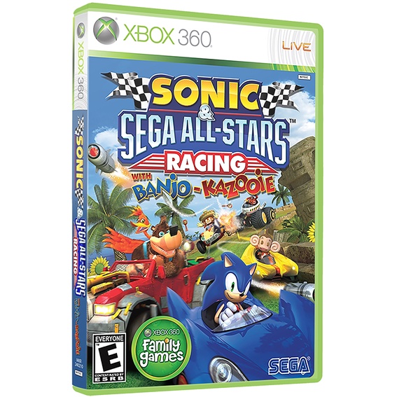 Sonic & SEGA All-Stars Racing para xbox 360 Lt com capa