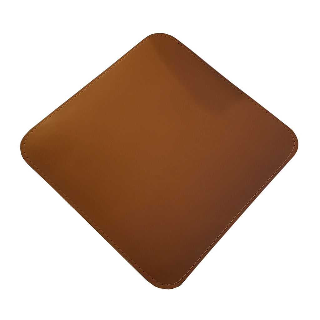 Mouse Pad Pequeno Couro Sintético Ecológico Caramelo