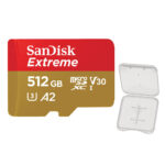 Cartão Memória Micro Sd Sandisk 512gb Extreme 190Mbs +Case