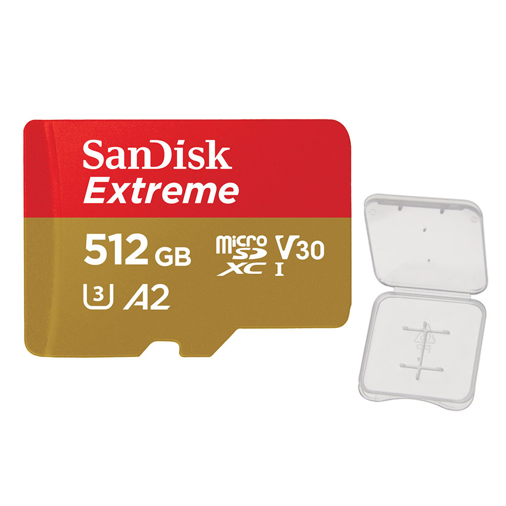 Cartão Memória Micro Sd Sandisk 512gb Extreme 190Mbs +Case