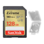Cartão de Memória Sdxc Sandisk 128gb Cartão Sd 180Mbs V30