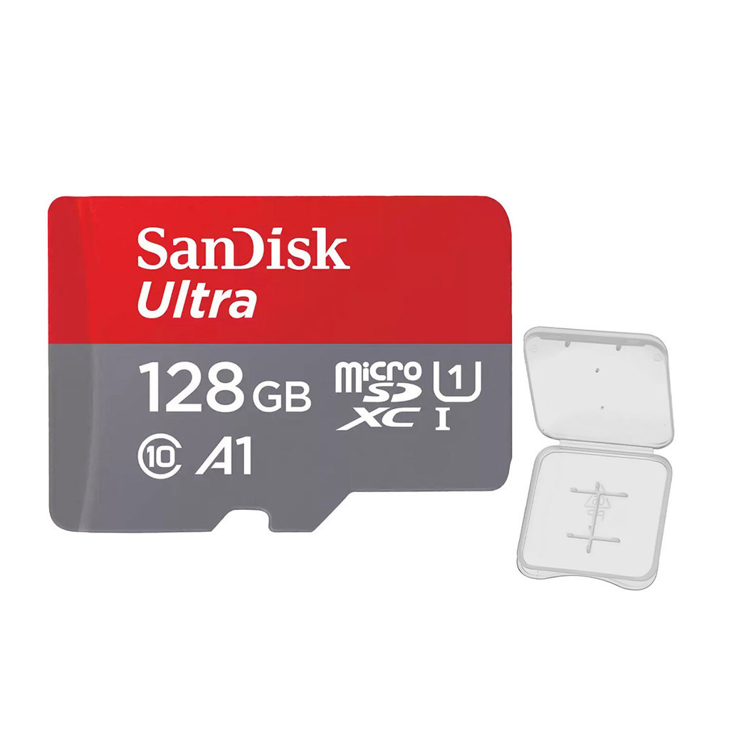 Cartão Memória Micro Sd Sandisk 128gb Ultra 140Mbs +Case