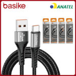 Basike Cabo Carregador Celular 3A Turbo Rápido Reforçado V8 / TipoC / iphone - Lightining