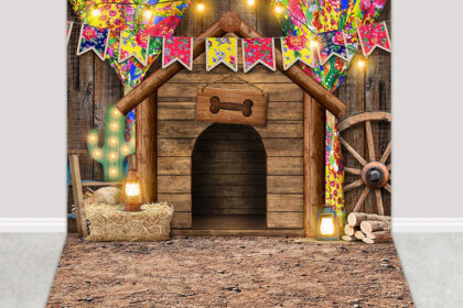 Fundo Fotográfico Pet Festa Junina Celeiro Em Tecido 1,20x1,70m - PET-60