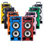 Rádio Caixa De Som Casa Bar Rancho Churrasco Usb Bluetooth Aux Colorida 2 Falante 6 Polegadas Full Range + Tweeter