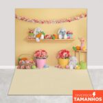 Fundo Fotográfico Páscoa Coelhinhos Em Tecido PCA-269