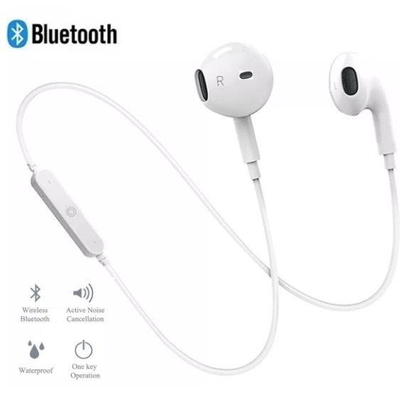 Fone de Ouvido sem Fio Bluetooth 5.0 Intra-Auricular Esportivo S6