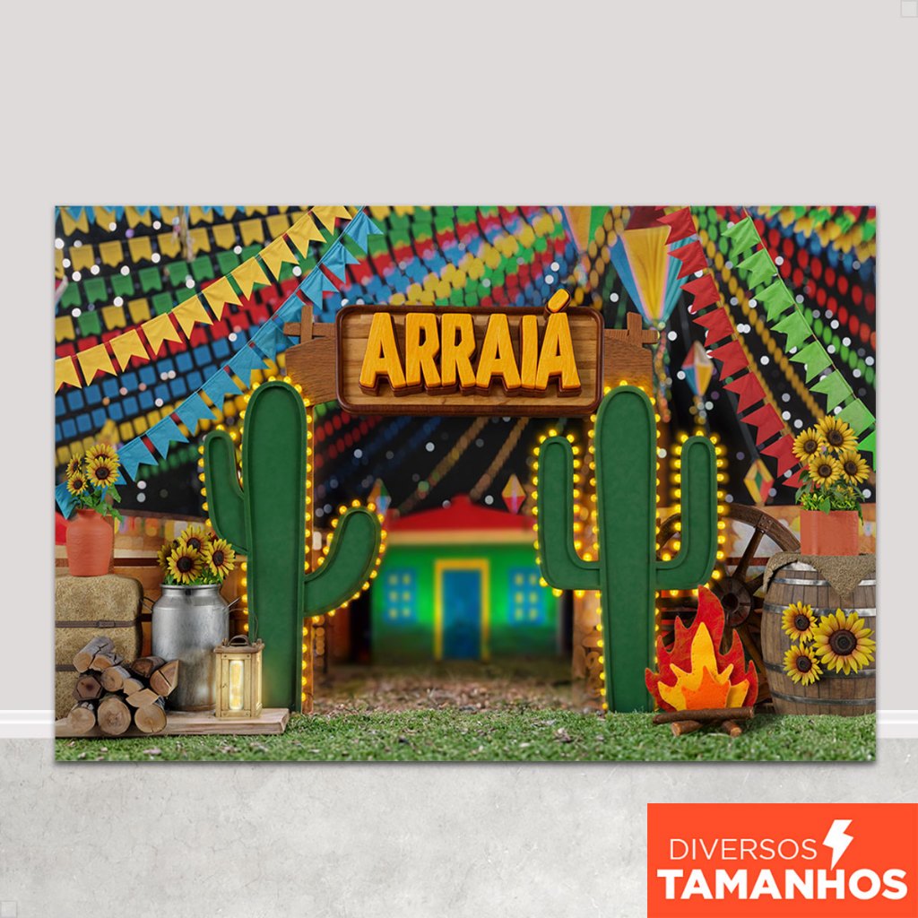Fundo Fotográfico Festa Junina São João Em Tecido FJN-176