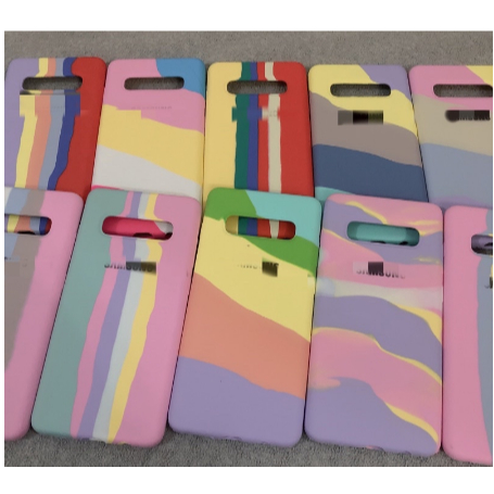 Capinha Flexível De Soft Arco-Íris Colorido Para SAMSUNG S9, S9 PLUS, S10, S10 PLUS