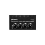 Amplificador de auscultadores VEDO HA400 Amplificador estéreo de áudio de 4 canais ultra-compacto com adaptador de