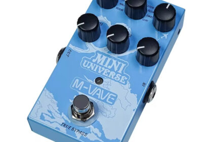 Pedais de efeitos para guitarra M-vave Pedal de reverberação digital Mini Universe 9 efeitos de reverberação Room