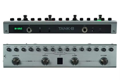 M-VAVE Pedal de Baixo Multi-Efeitos Tank-B Recarregável 36 Predefinições 9 Slots de Pré-amplificador 8 Slots de Cabine