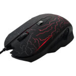 Mouse Gamer LED com fio 2400DPI para Jogos 6 Botões
