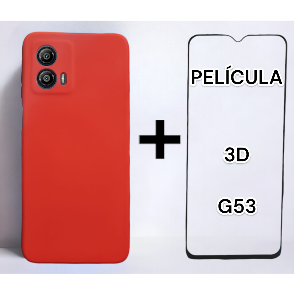 Kit CAPA CAPINHA CASE MOTO G53 + Pelicula 3D