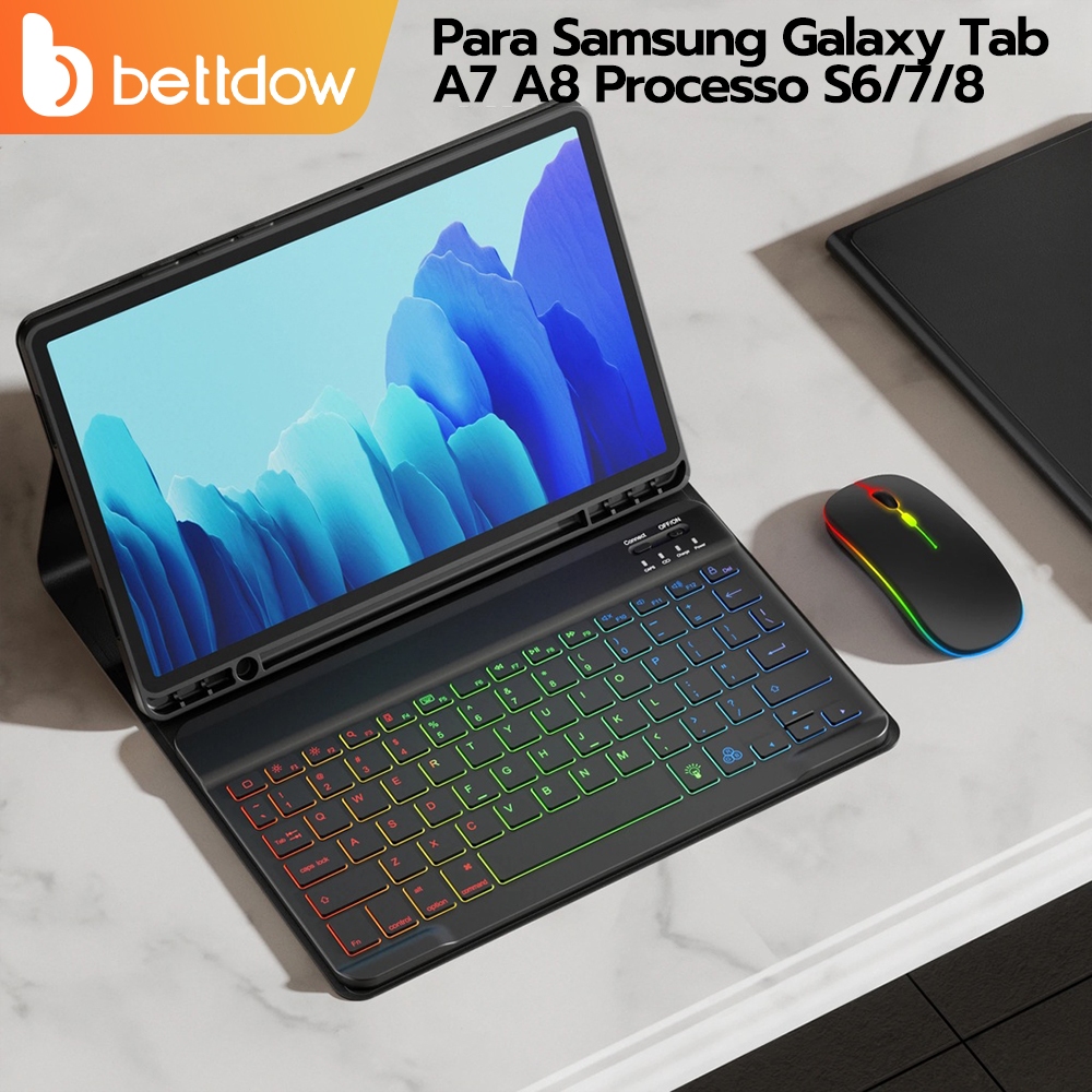 Bettdow tablet caso para Samsung galaxy tab A810.5 inch S9 11inch caso teclado para samsung tab caso arco-íris teclado