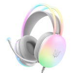 Headset Gamer Fone de ouvido Gamer iluminação LED RGB Branco Para PC Notebook Computador PS4 X-ONE