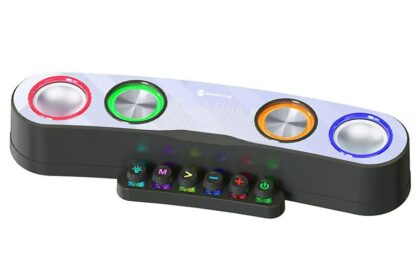 Caixa de Som Bluetooth Gamer Soundbar Alta Iluminação Led Rgb para Computador Pc Notebook Tv Usb -C7