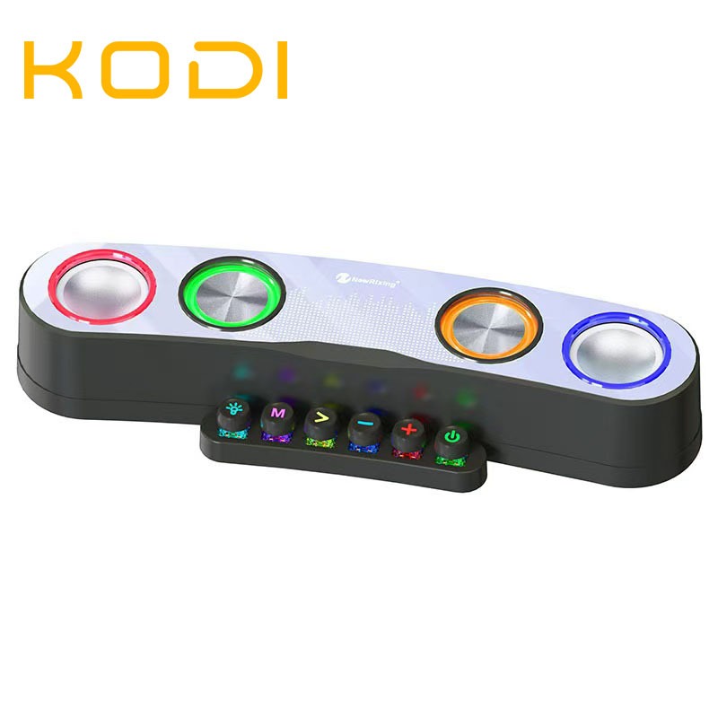 Caixa de Som Bluetooth Gamer Soundbar Alta Iluminação Led Rgb para Computador Pc Notebook Tv Usb -C7