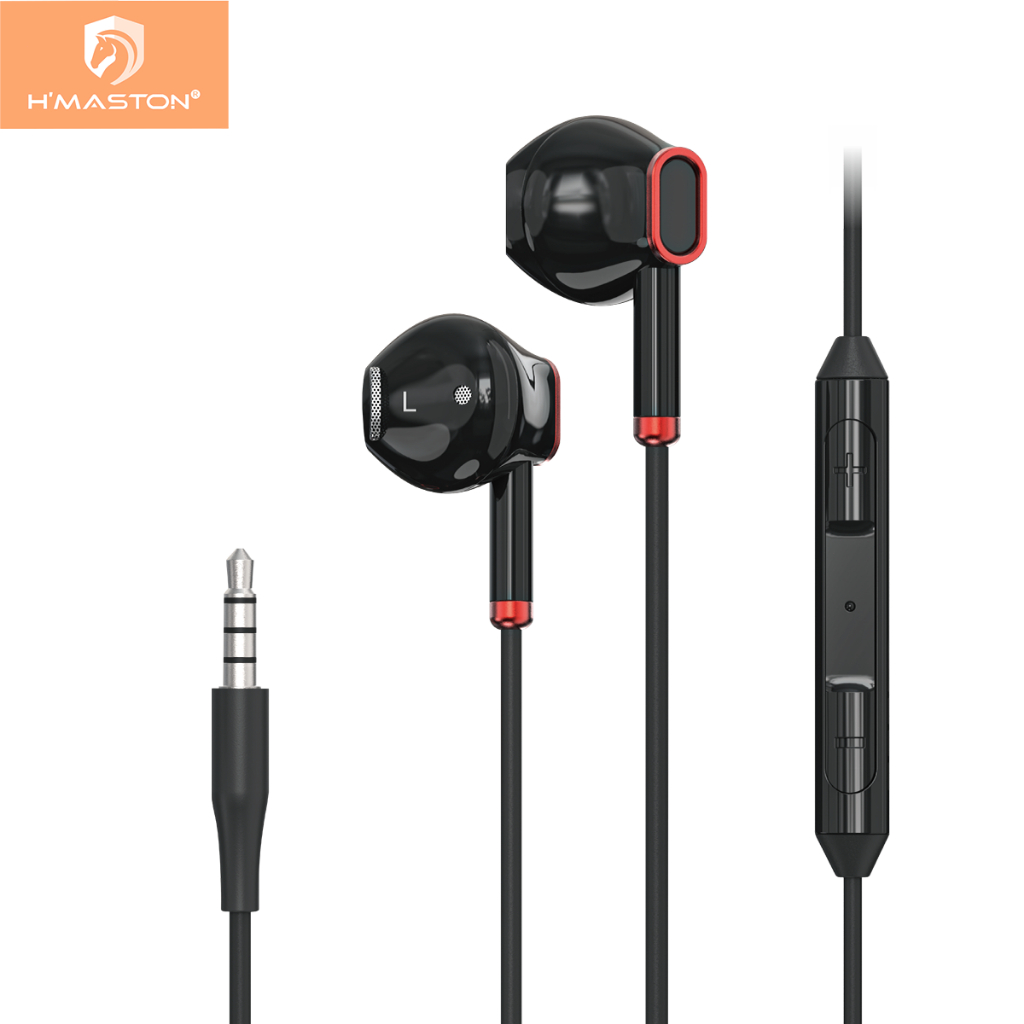H'maston EJ-104 Fone De Ouvido Com Fio/Microfone Extra Bass Alta Resolucao Headsets P2