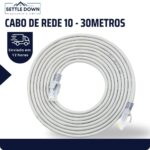 Cabo de Rede LAN Ethernet RJ45 CAT6A 10m 15m 20m e 30m Metros Cat5 e Montado 8P8C Homologado Pronto Cabo ethernet
