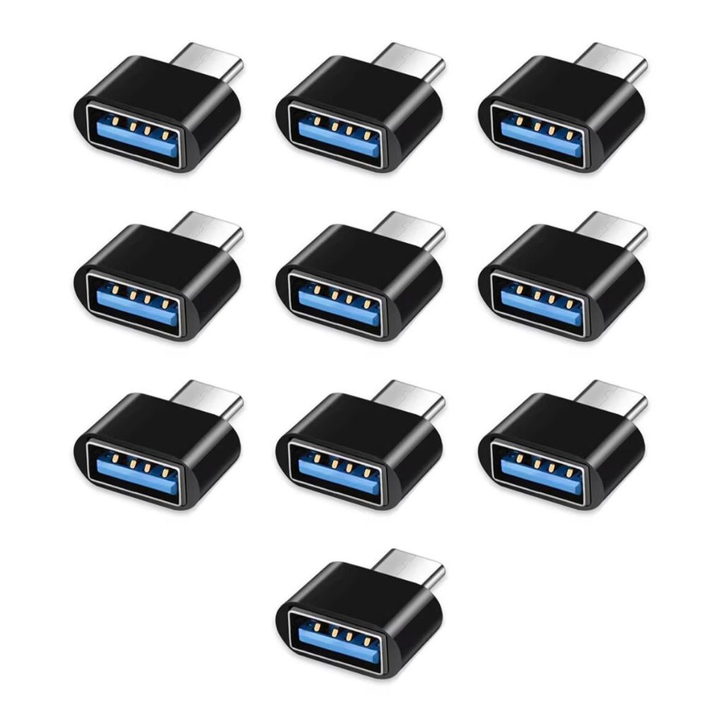 Kit Adaptador Plug OTG Conversor Usb Tipo A Fêmea Para Usb C Macho Celular Tablet Notebook