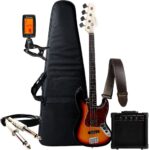 Kit Contra Baixo Giannini 4 Cordas Gb100 Passivo Jazz Bass + Acessórios + Amplificador Sheldon