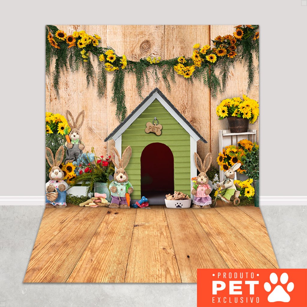 Fundo Fotográfico Painel Páscoa Pet Em Tecido 120x170m - PET-16