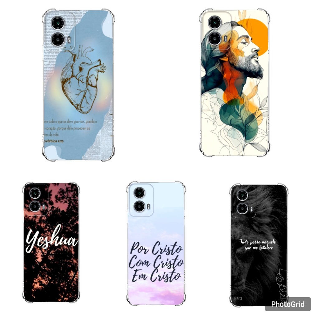CAPA CAPINHA MOTOROLA G05, G15, G35, G55 E G85 TPU DESENHOS VARIADOS CAPINHA CASE GOSPEL