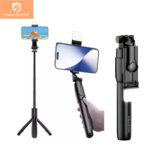 H'maston ZP18 Bastão Tripé Pau De Selfie Suporte Celular Com Controle 70cm/100cm com led luz