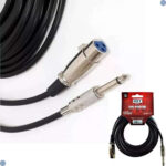 Cabo Para Microfone P10 Mono Para Xlr Canon Fêmea 5 Metros Mesa som Amplificador Profissional Mxt