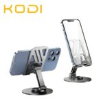 Suporte Alumínio de Mesa Base Rotatória Ajustável 360º Para Smartphones e Tablets -V8