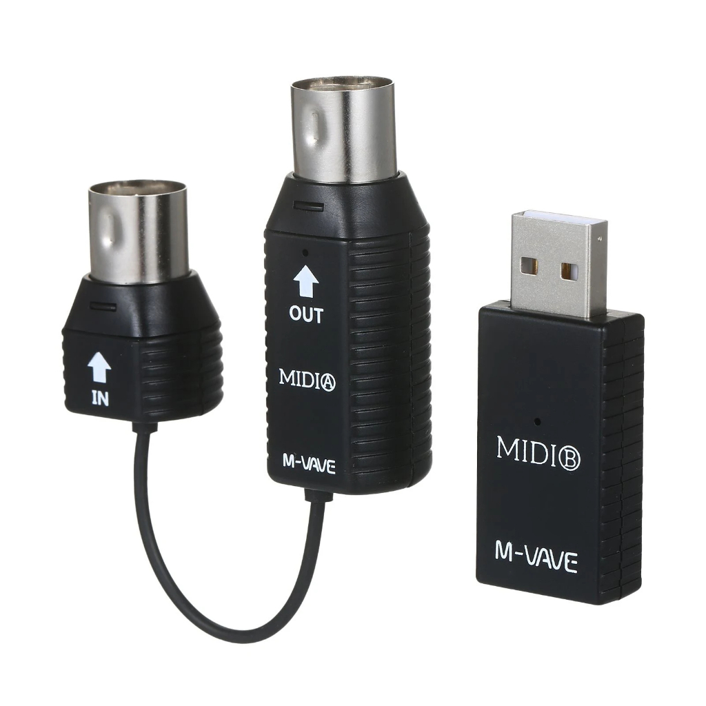 M-VAVE Mini sistema de transmissão sem fio Sistema MIDI Adaptador sem fio MIDI Suporte Plug and Play para dispositivos