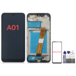 Frontal Tela Touch Display Original Compatível Galaxy A01 A015 A015G A015 MLcd Com Aro / Sem Aro