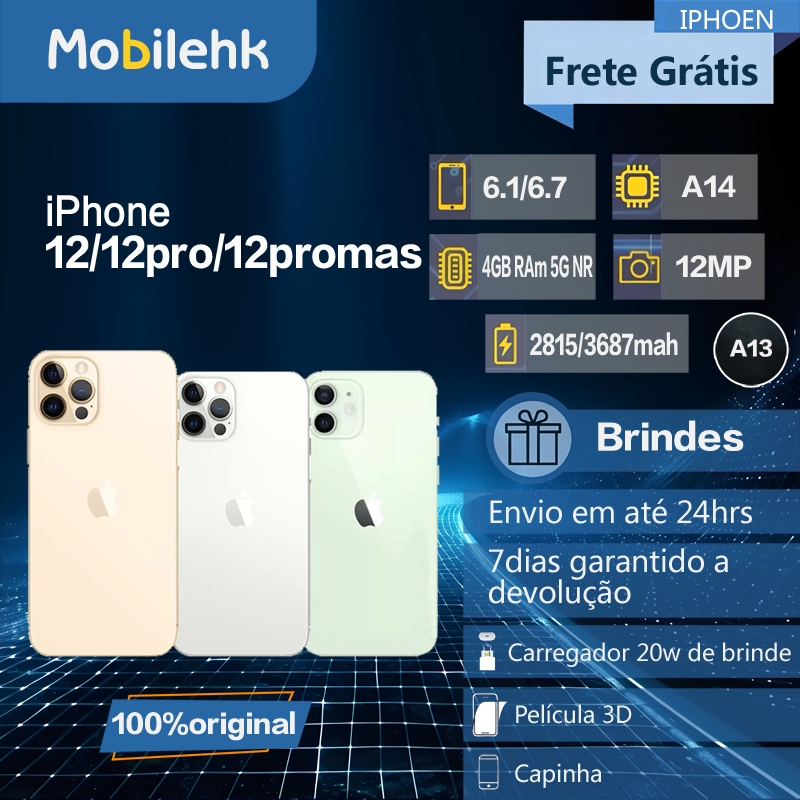 Celular IPhone 12/12 PRO/12 Pro Max 128gb 256gb DE VITRINE