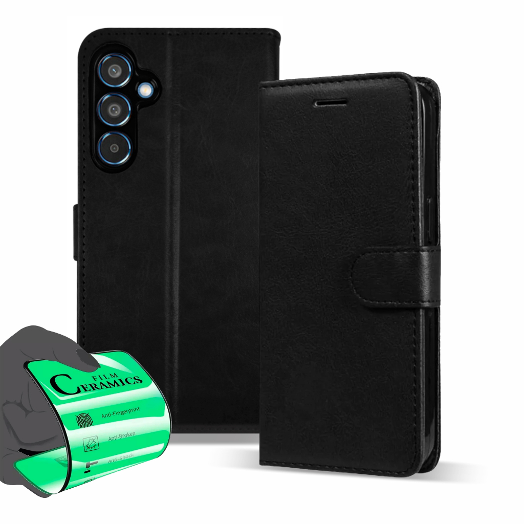 Capa Capinha Carteira Flip + Película Para Galaxy A14 A14 5G