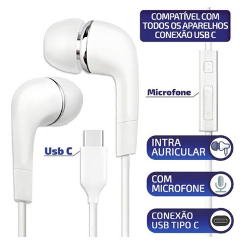 Fone de ouvido Tipo C Original Com Microfone S20 FE S21 Plus S21+ S22 Ultra S23 ultra S24 A34 A53